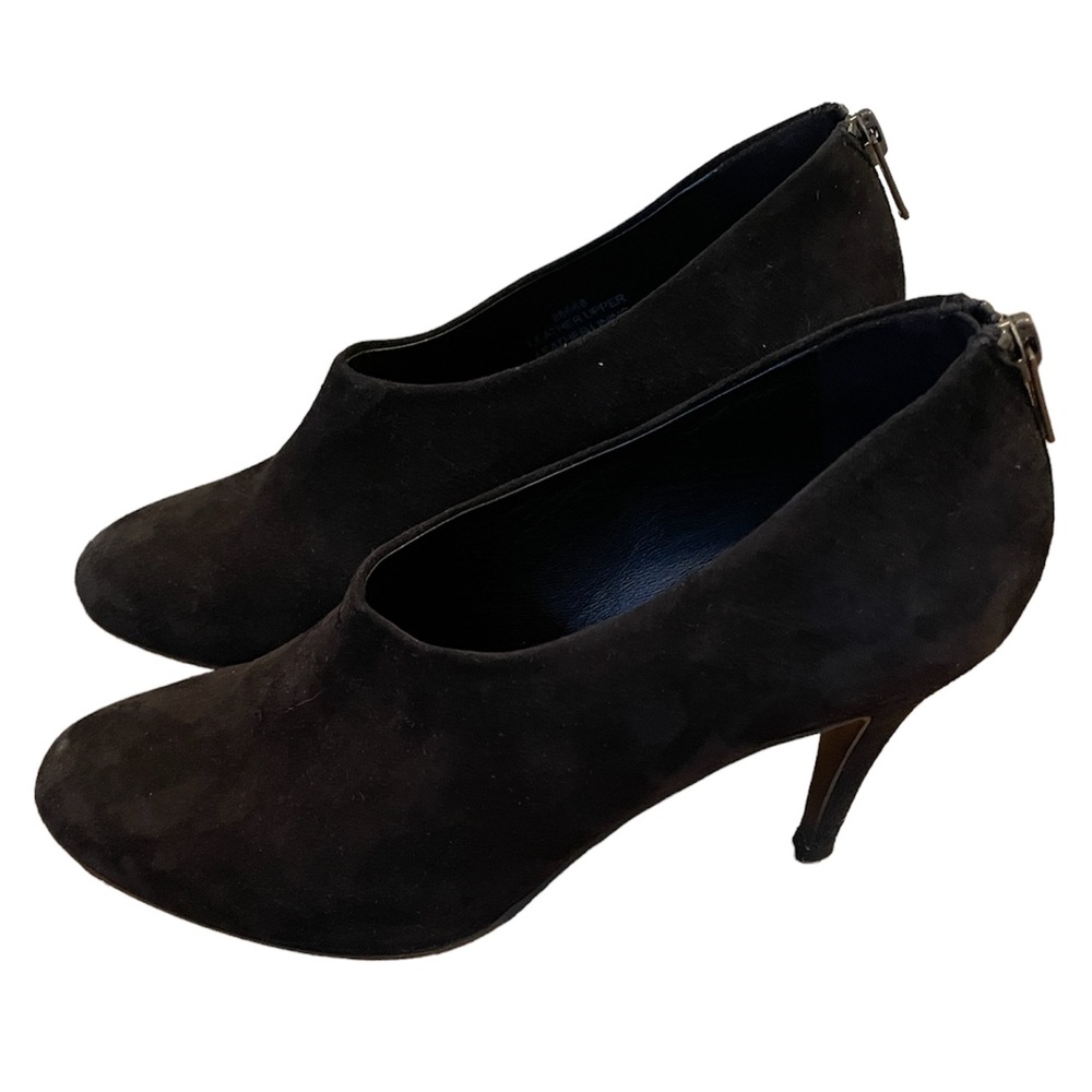 Jcrew Bronson suede platform booties black size 8